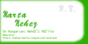 marta nehez business card